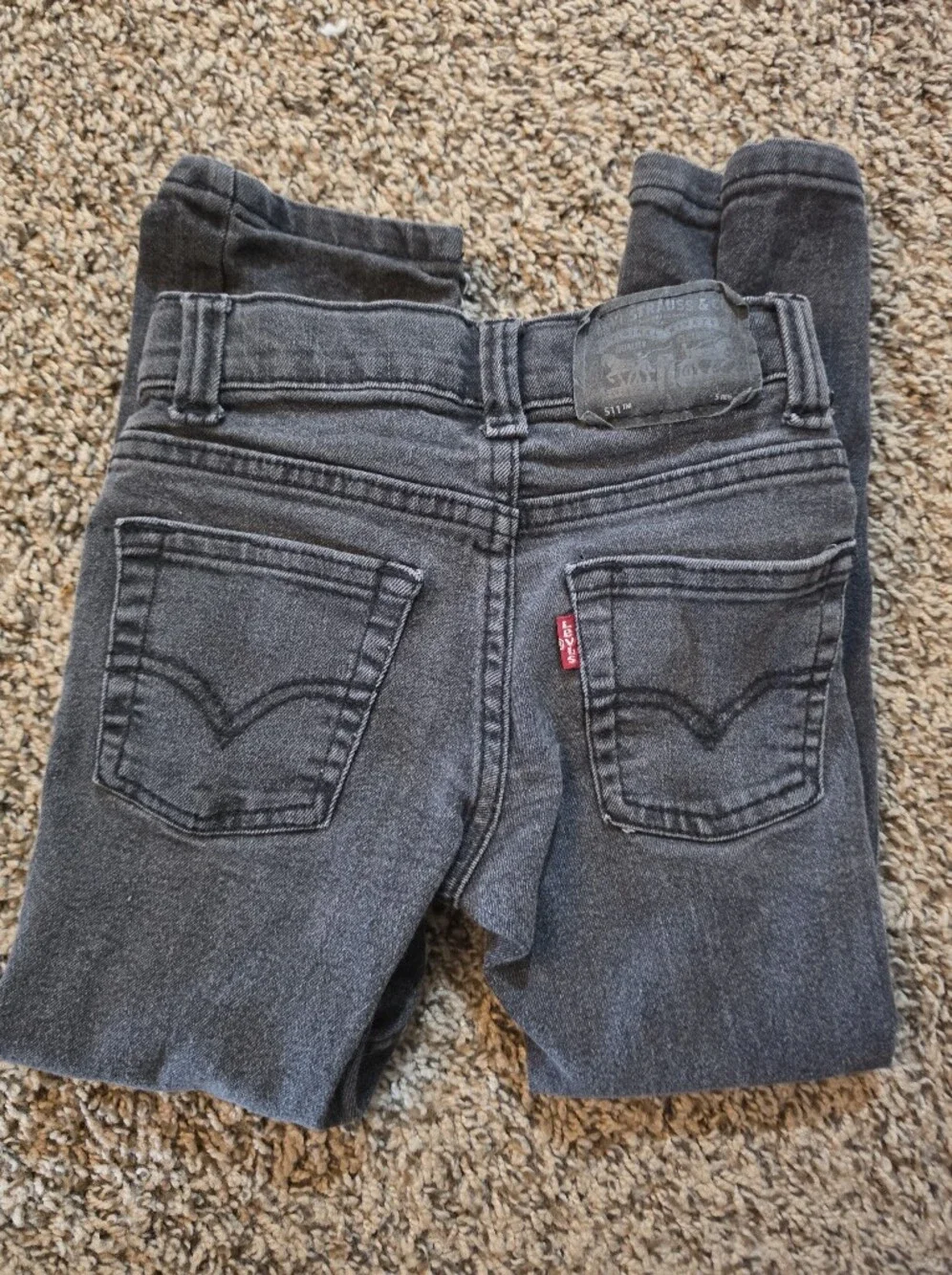 Levi's Boy's Black Washed Jeans - Classic Back Pocket Style